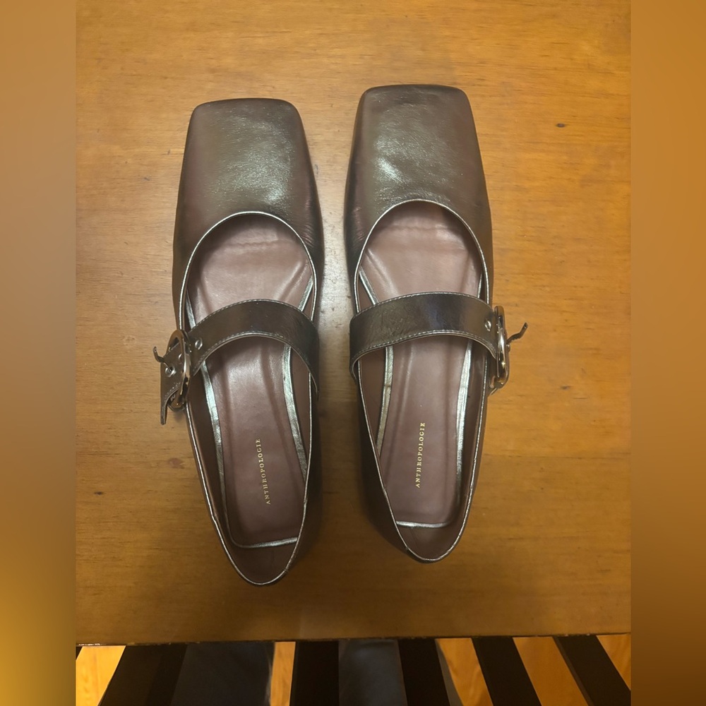 Anthropologie square toe Mary Jane Flats- rare- size 41